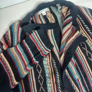 Orvis Southwest‎ Aztec Cardigan Small Open Front Knit Cotton Blend